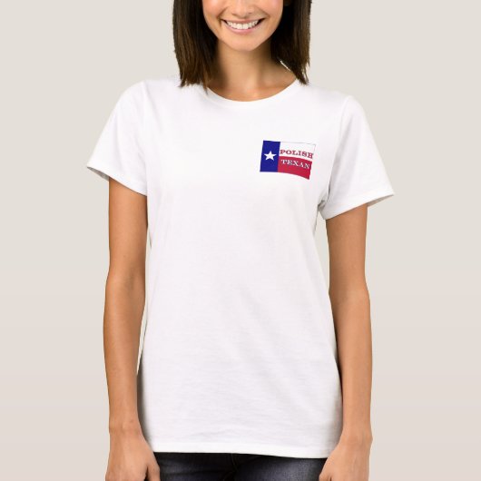 Polnische Flagge Texas T-Shirt (Vorderseite)