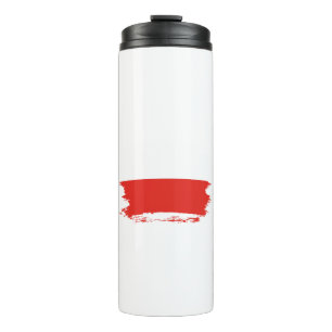 Polnische Flagge Thermosbecher