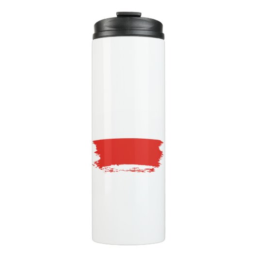 Polnische Flagge Thermosbecher (Vorderseite)