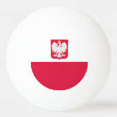 Polnische Flagge Tischtennisball (Rückseite)