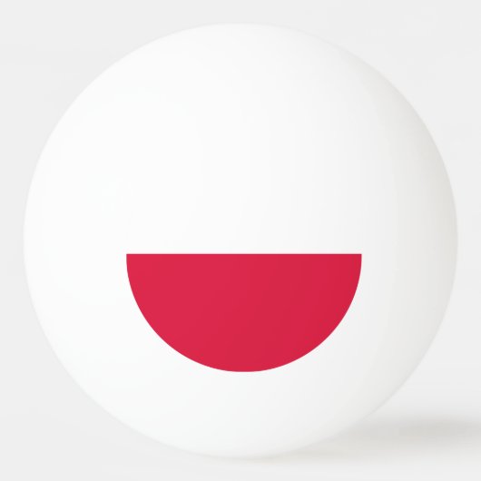 Polnische Flagge Tischtennisball (Vorderseite)