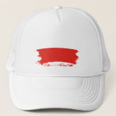 Polnische Flagge Truckerkappe (Vorderseite)