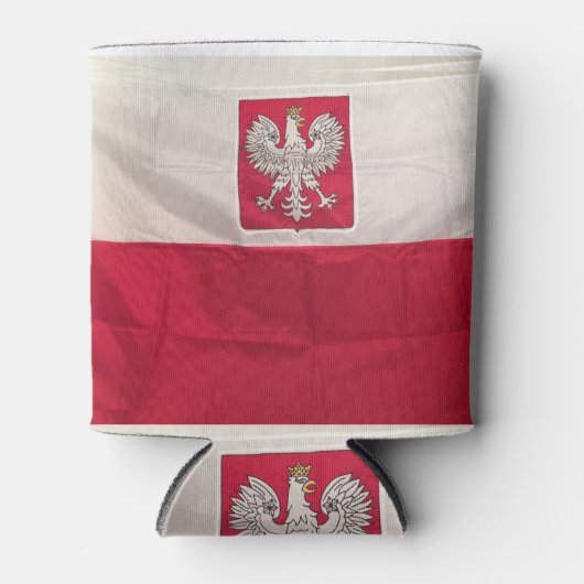 POLNISCHE FLAGGE UND EDELKANK DOSENKÜHLER (Vorderseite)