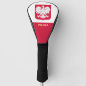 Polnische Flagge und Golf Polen Sportgeräte /Verei Golf Headcover (Vorderseite)