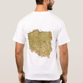 Polnische Flagge und T - Shirt Karte (Rückseite)