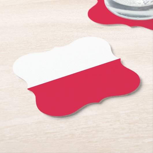 polnische Flagge Untersetzer (angewinkelt)