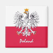 Polnische Flagge - Urlaub, Reise/Sport Magnet (Vorne)