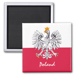Polnische Flagge - Urlaub, Reise/Sport Magnet