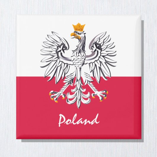 Polnische Flagge - Urlaub, Reise/Sport Magnet