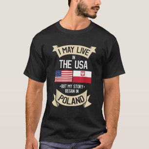 Polnische Flagge USA Polnische Roots-Geschenke T-Shirt