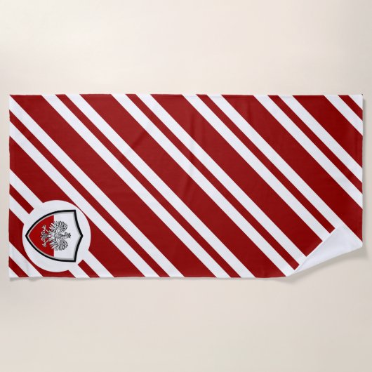 Polnische Flagge Wappen Handtuch (Vorderseite)