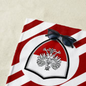 Polnische Flagge Wappen Handtuch (Beispiel)