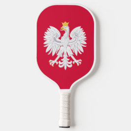 polnische Flagge | Wappen mit Initialen Pickleball Schläger