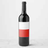 Polnische Flagge Weinetikett (Vorderseite)