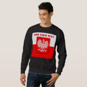 Polnische Flagge Weltmeisterschaft 2022 Fußball Fu Sweatshirt (Vorne ganz)
