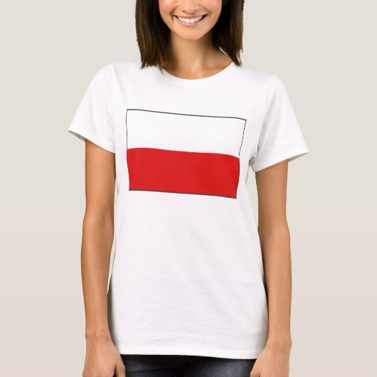 Polnische Flagge x Karte T - Shirt (Vorderseite)