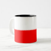 Polnische Flagge Zweifarbige Tasse (Vorderseite Links)