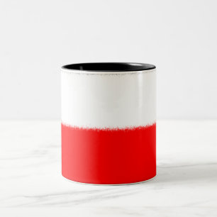Polnische Flagge Zweifarbige Tasse