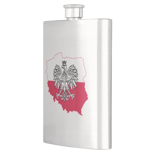 Polnische Flaggen-Flasche Flachmann (Links)