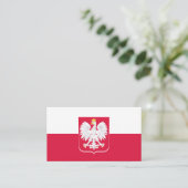 Polnische Flaggenelegante Visitenkarte, Polen Visitenkarte (Stehend Vorderseite)