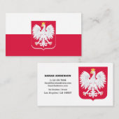 Polnische Flaggenelegante Visitenkarte, Polen Visitenkarte (Vorne/Hinten)