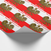 Polnische Flaggenfarben mit Geschenkpapier (Ecke)