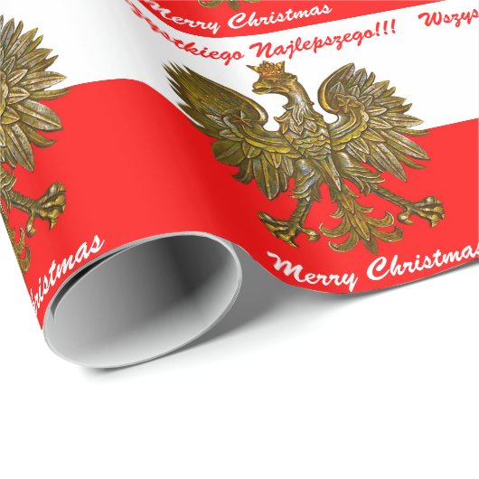 Polnische Flaggenfarben mit Geschenkpapier (Rolleneckpunkt)