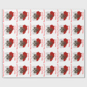 Polnische Flaggenfarben u. -karte mit Geschenkpapier (Flach)