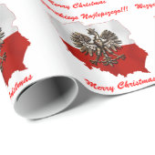 Polnische Flaggenfarben u. -karte mit Geschenkpapier (Rolleneckpunkt)