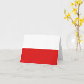 Polnische Flaggennotiz Karte (Gelbe Blume)