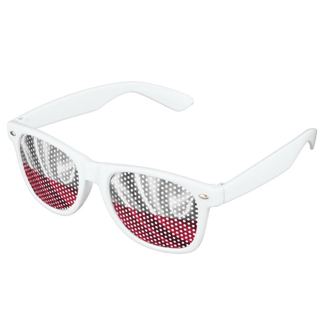 Polnische FlaggenShades Partybrille (Schrägansicht)