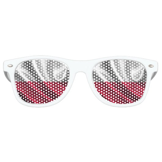 Polnische FlaggenShades Partybrille (Vorderseite)
