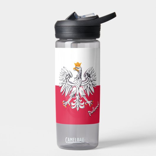 Polnische Flasche, patriotische polnische Flagge Trinkflasche (Links)