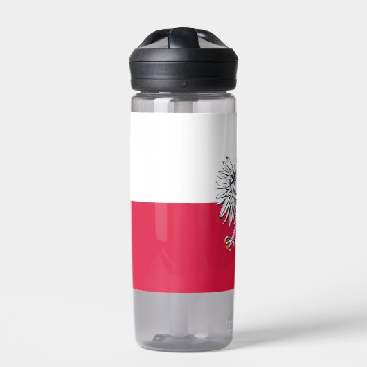 Polnische Flasche, patriotische polnische Flagge Trinkflasche (Vorderseite)