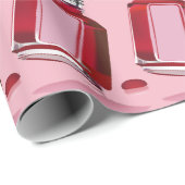 Polnische Flasche, rosa Geschenkpapier (Rolleneckpunkt)