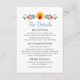 Polnische Folk-Blume Gelbe Hochzeitskarte Begleitkarte