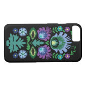 Polnische Folklore-Blume hellblau Case-Mate iPhone Hülle (Rückseite (Horizontal))