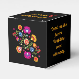 Polnische Folklore mit rosa Blume Fa. Geschenkschachtel