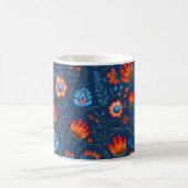 Polnische FolkloreBlume Wycinanki Blue Kaffeetasse (Mittel)