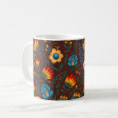 Polnische Folkloregruppe Wycinanki Brown Kaffeetasse (Vorderseite Links)