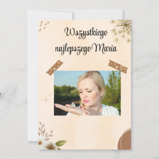 Polnische Geburtskarte Dankeskarte