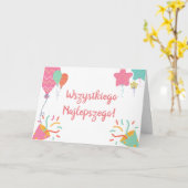 Polnische Geburtskarte Karte (Gelbe Blume)