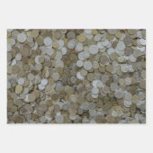 Polnische Geldmünzen verpacken Papierblätter Geschenkpapier Set (Vorderseite 2)