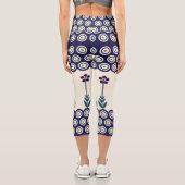 Polnische Gestaltung traditioneller Keramiken Capri Leggings (Rückseite)
