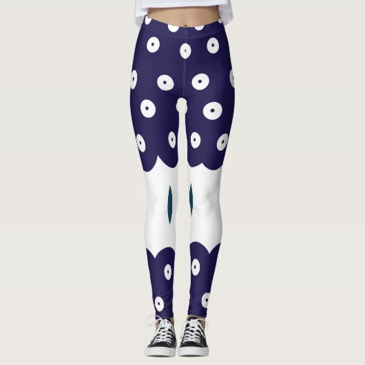 Polnische Gestaltung traditioneller Keramiken Leggings (Vorderseite)