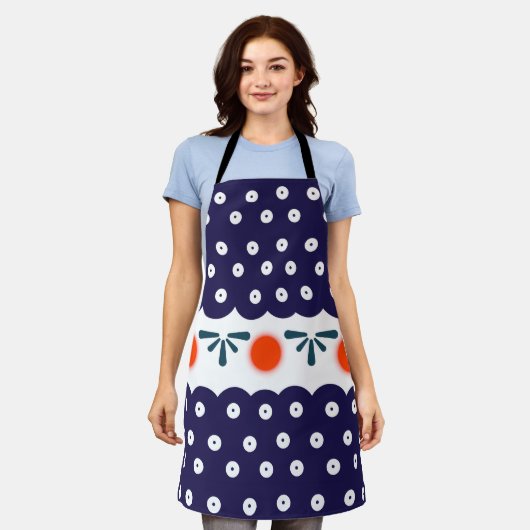 Polnische Gestaltung traditioneller Keramiken Schürze (Getragen)