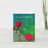 Polnische Get Well Rote Rose Blume Note Card Karte (Vorderseite)