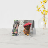 Polnische Gnome kleine Grußkarte BLANK INSIDE Karte (Gelbe Blume)