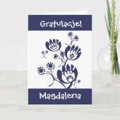 Polnische Gratulationskarte Karte (Vorderseite)