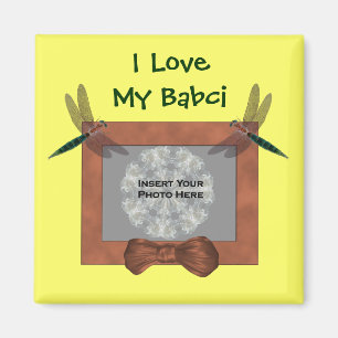 Polnische Großmutter-Liebe Mein Babci-Dragonfly-Fo Magnet